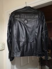 Γνήσιο Δερμάτινο Μπουφάν Harley Davidson Leather Jacket Size L BLK