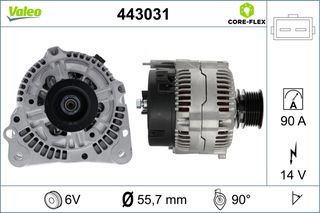 Δυναμό AUDI A3; SEAT ALHAMBRA, AROSA, CORDOBA, CORDOBA VARIO, IBIZA II, INCA, TOLEDO I, TOLEDO II; VW CADDY II, CADDY II/MINIVAN, CORRADO, GOLF III, GOLF IV 1.0-2.9 02.88-03.10