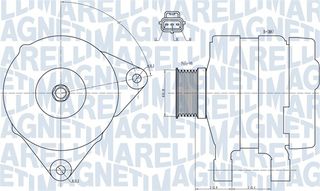 Δυναμό VOLVO C30, C70 II, S40 II, V50; FORD C-MAX, FIESTA V, FOCUS C-MAX, FOCUS II, FUSION, KUGA I; MAZDA 3 1.6-2.0D 10.03-05.13