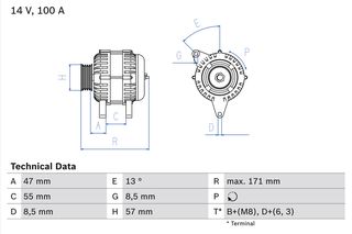 Δυναμό VOLVO 850, C70 I, S40 I, S70, V40, V70 I 1.6-2.4 06.91-10.05