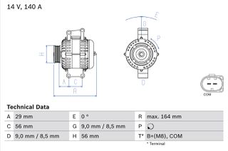 Δυναμό AUDI A4 ALLROAD B8, A4 B8, A5, Q5 1.8-3.2 06.07-05.17