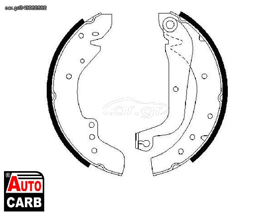 Σετ Σιαγονων Φρενων BOSCH 0986487547 για RENAULT MASTER 1980-1998, RENAULT TRAFIC 1980-2002