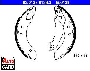 Σετ Σιαγονων Φρενων ATE 03013701382 για FORD ESCORT 1980-1994, FORD ORION 1983-1990