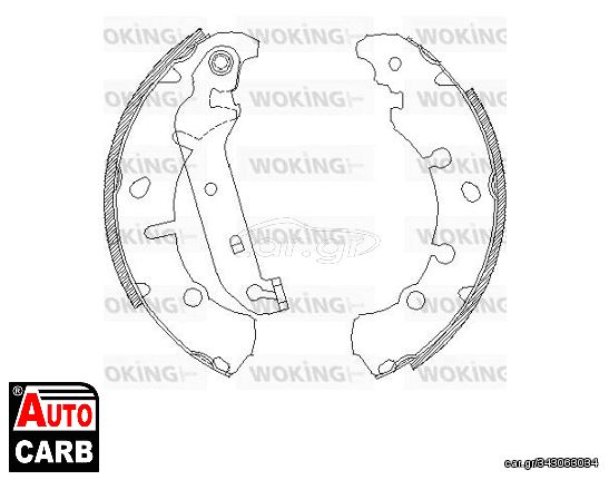 Σετ Σιαγονων Φρενων WOKING Z413700 για FORD FIESTA 1995-2014, FORD FUSION 2002-2012, FORD KA 1996-2008