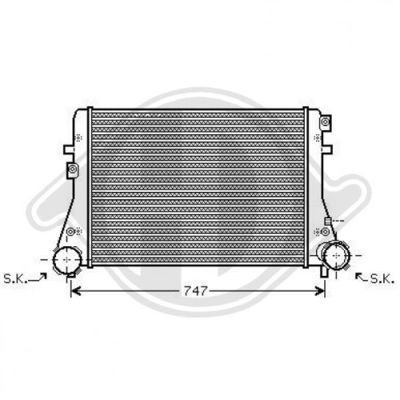 Ψυγείο Intercooler SKODA YETI SUV/ ΕΚΤΟΣ ΔΡΟΜΟΥ / 5dr 2009 - 2014 1.2 TSI ( CBZB ) (105 hp ) Βενζίνη #747006200