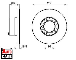 Δισκοπλακα BOSCH 0986478138 για VW LT 1975-1996