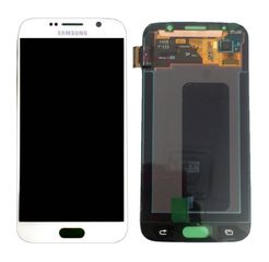 Γνήσια Οθόνη + Μηχανισμός Αφής Samsung SM-G920F Galaxy S6 με Κόλλα Λευκό GH97-17260B