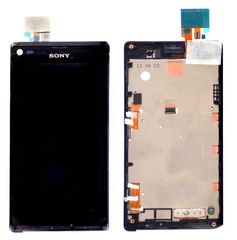 SONY Xperia L - LCD - Complete front + Touch Black Original