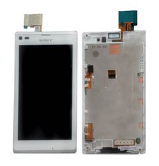 SONY Xperia L - LCD - Complete front + Touch White Original