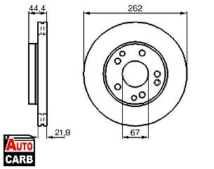 Δισκοπλακα BOSCH 0986478330 για MERCEDES-BENZ 190 1982-1993