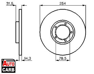 Δισκοπλακα BOSCH 0986478345 για FORD TRANSIT 1985-1992