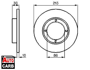 Δισκοπλακα BOSCH 0986478376 για CHEVROLET SPRINT 1984-2005, DAEWOO TICO 1995-2000, SUZUKI ALTO 1984-1994