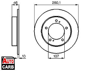 Δισκοπλακα BOSCH 0986478377 για SUZUKI SAMURAI 1984-2004, SUZUKI SJ410 1979-1991, SUZUKI SJ413 1984-1991