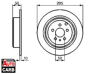 Δισκοπλακα BOSCH 0986478435 για CITROEN EVASION 1994-2002, FIAT ULYSSE 1994-2002, LANCIA ZETA 1995-2003