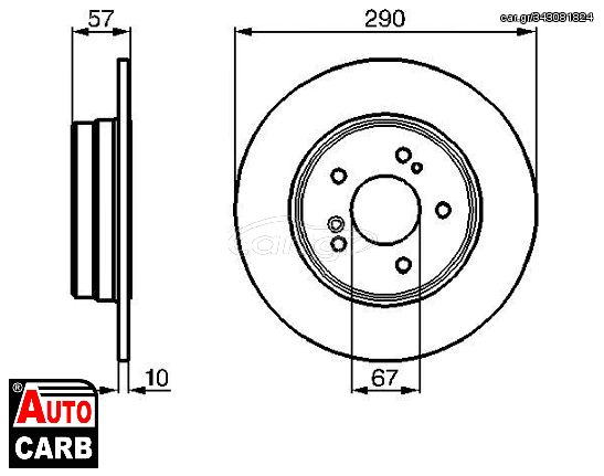 Δισκοπλακα BOSCH 0986478446 για MERCEDES-BENZ SL 1989-2004