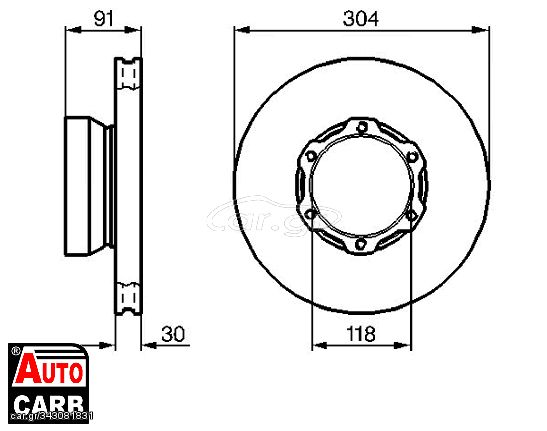 Δισκοπλακα BOSCH 0986478456 για MERCEDES-BENZ VARIO 1996-