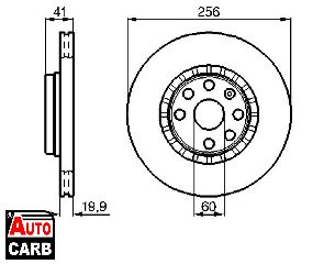 Δισκοπλακα BOSCH 0986478535 για CHEVROLET CORSA 1996-2010, OPEL ASTRA 1991-1999, OPEL CORSA 1993-2002