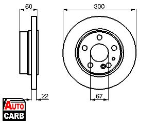 Δισκοπλακα BOSCH 0986478566 για MERCEDES-BENZ S-CLASS 1991-2005