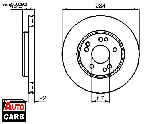 Δισκοπλακα BOSCH 0986478589 για MERCEDES-BENZ E-CLASS 1993-1996, MERCEDES-BENZ KOMBI 1985-1993, MERCEDES-BENZ Saloon 1984-1993