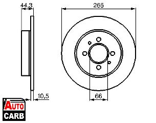 Δισκοπλακα BOSCH 0986478611 για RENAULT LAGUNA 1993-2002, RENAULT SAFRANE 1992-1997