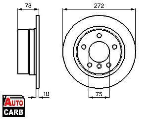 Δισκοπλακα BOSCH 0986478641 για BMW 3 1994-2000