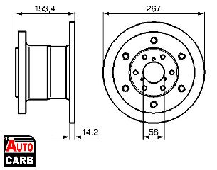 Δισκοπλακα BOSCH 0986478647 για IVECO DAILY 1978-2009