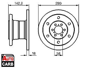 Δισκοπλακα BOSCH 0986478649 για IVECO DAILY 1978-2009