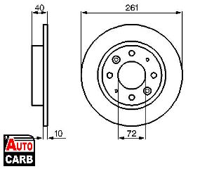 Δισκοπλακα BOSCH 0986479018 για KIA CARENS 1998-2002, KIA CLARUS 1995-2001