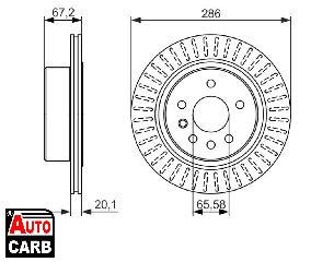 Δισκοπλακα BOSCH 0986479394 για OPEL OMEGA 1993-2005