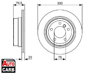 Δισκοπλακα BOSCH 0986479496 για BMW 1 2006-2013