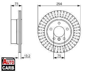 Δισκοπλακα BOSCH 0986479670 για BMW Z4 2002-2009