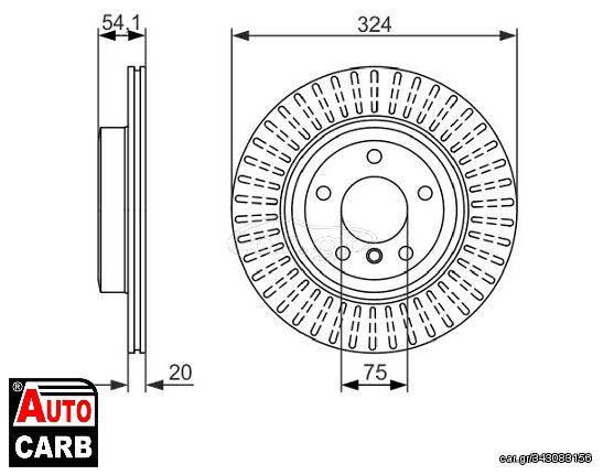 Δισκοπλακα BOSCH 0986479731 για BMW Z4 2009-2016