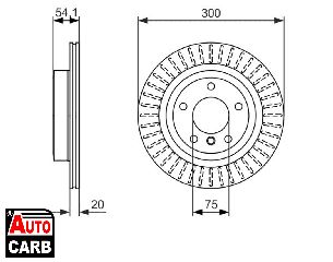 Δισκοπλακα BOSCH 0986479775 για BMW Z4 2009-2016