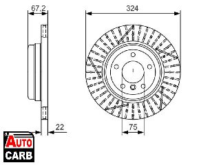 Δισκοπλακα BOSCH 0986479A78 για BMW 1 2003-2013, BMW 3 2004-2013