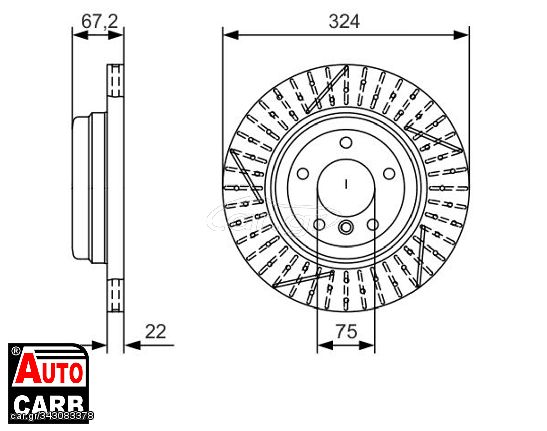 Δισκοπλακα BOSCH 0986479A78 για BMW 1 2003-2013, BMW 3 2004-2013