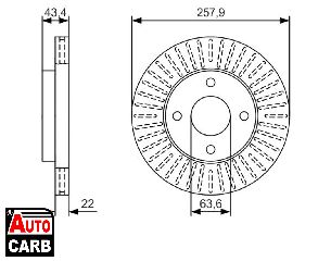 Δισκοπλακα BOSCH 0986479T66 για FORD FOCUS 1998-2009