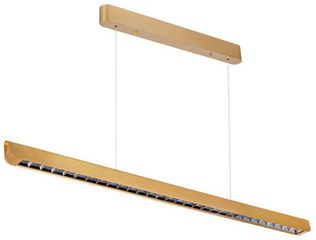 V-TAC Κρεμαστό Γραμμικό Φωτιστικό LED με Φακό 36W 2880lm 60° IP20 230V Samsung Chip CCT 3 σε 1 Ματ Χρυσό Σώμα 23344