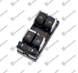 Διακόπτης Παραθύρων Εμπρός (Τετραπλός) (Μαύρο/Χρώμιο) (10 Pin) Αριστερός Audi A7 Sportback 2010-2014