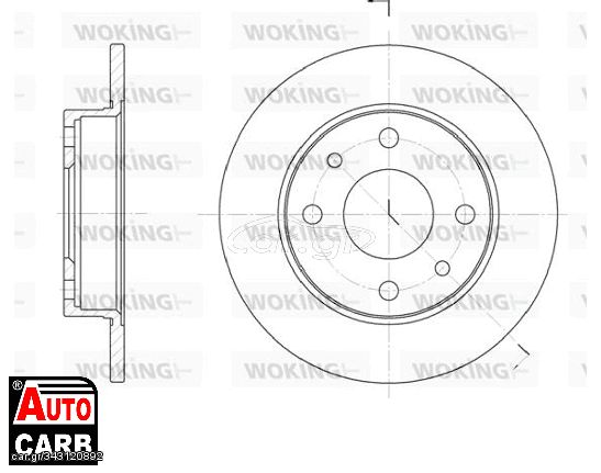 Δισκοπλακα WOKING D611000 για ABARTH 500 2008-, ABARTH 500C 2008-, ALFA ROMEO 145 1994-2001