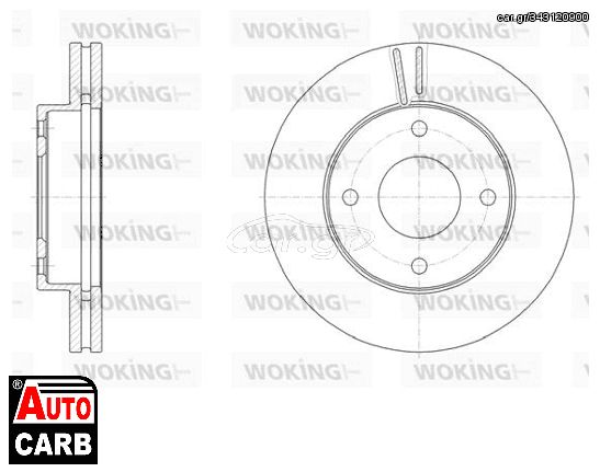 Δισκοπλακα WOKING D6153210 για NISSAN NV200 2010-