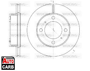 Δισκοπλακα WOKING D653910 για GREAT WALL TENGYI 2010-, TOYOTA COROLLA 1991-2002