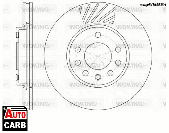 Δισκοπλακα WOKING D658410 για OPEL ASTRA 1998-2015, OPEL COMBO 2001-2011, OPEL CORSA 2000-2009