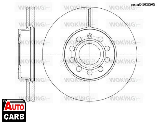 Δισκοπλακα WOKING D664810 για AUDI A3 2003-2020, LADA PRIORA 2008-2015, SEAT ALTEA 2004-