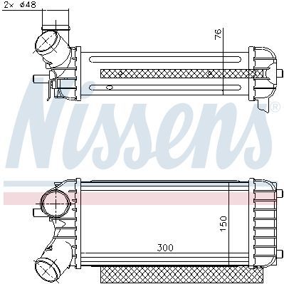 Ψυγείο Intercooler FORD FOCUS C-MAX MPV / ΠΟΛΥΜΟΡΦΙΚΑ / 5dr 2011 - 2015 1.6 TDCi ( T3DA,T3DB ) (95 hp ) Πετρέλαιο #321006220