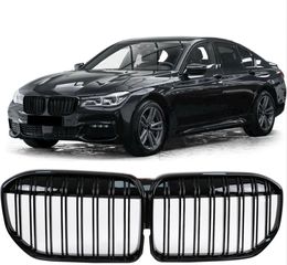 ΚΑΡΔΙΕΣ Central Kidney Grille BMW 7 Series G11 G12 LCI (2020-up) Double Stripe M Design Piano Black