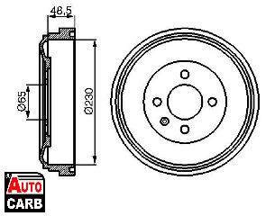 Ταμπουρο BOSCH 0986477036 για VW GOLF 1983-1999, VW JETTA 1983-1992