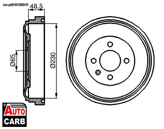 Ταμπουρο BOSCH 0986477036 για VW GOLF 1983-1999, VW JETTA 1983-1992