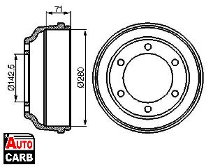 Ταμπουρο BOSCH 0986477047 για FORD TRANSIT 1991-2000