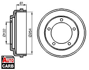 Ταμπουρο BOSCH 0986477048 για FORD TRANSIT 1991-2000