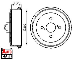 Ταμπουρο BOSCH 0986477082 για TOYOTA CARINA 1987-1992, TOYOTA CELICA 1985-1989, TOYOTA COROLLA 1987-1997